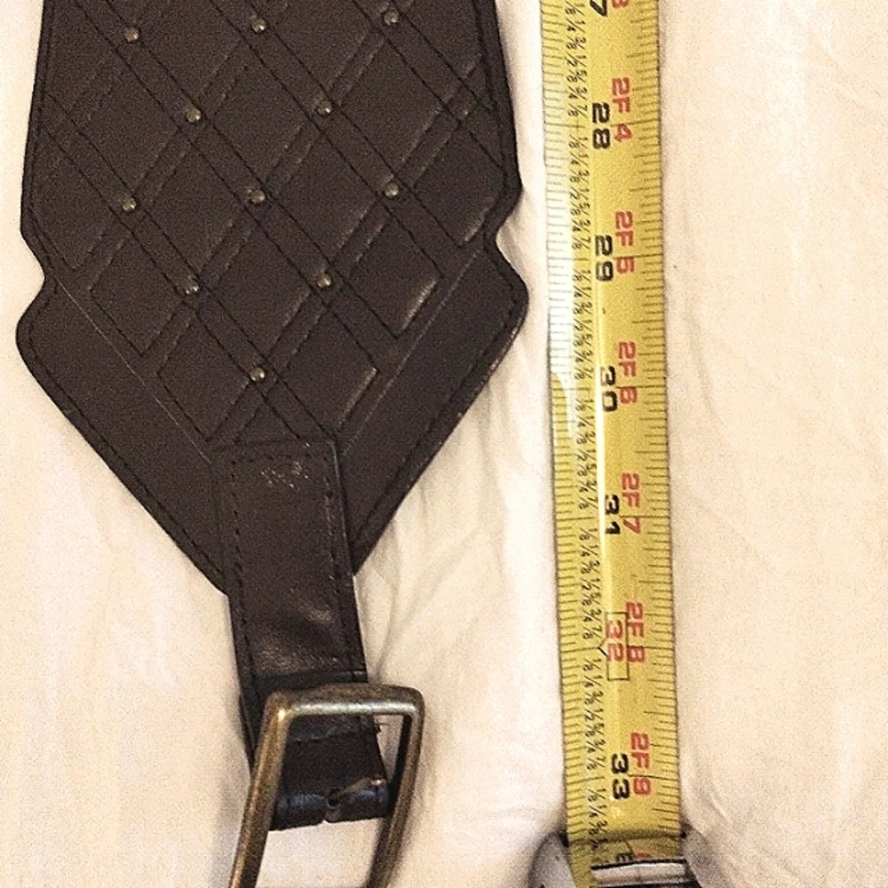 BELT 'Puff Quilt' Faux‎ Leather BROWN 33